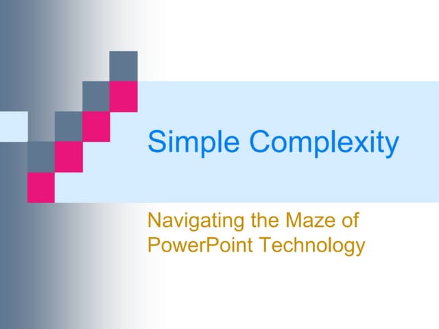 Simple complexity | PPT
