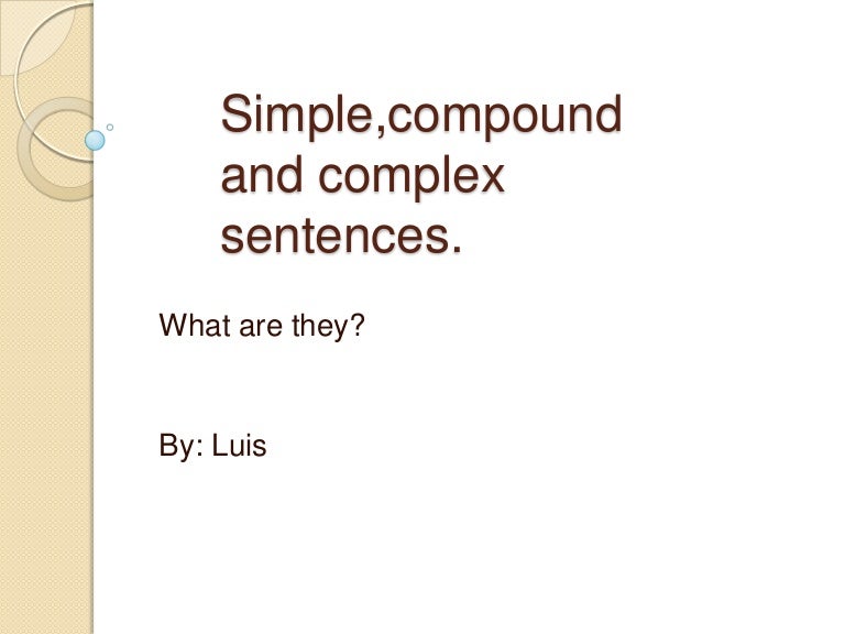 How To Write Complex Sentences