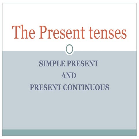Simple vs continuos present intermediate level 