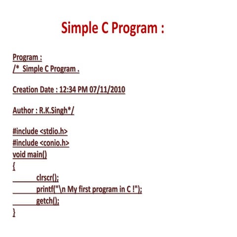 Simple c program | PPT