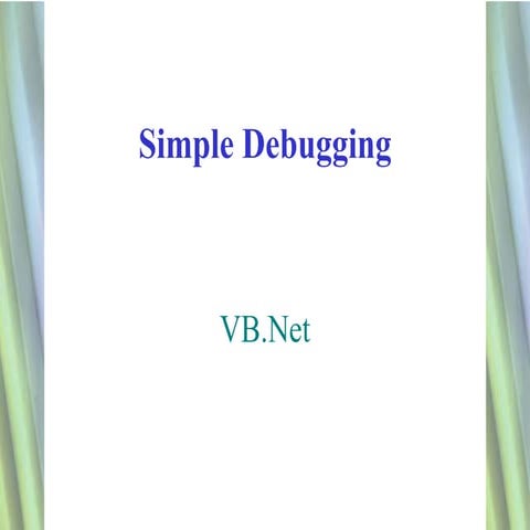 Simple debugging | PPT