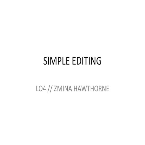 Simple edits - zmina