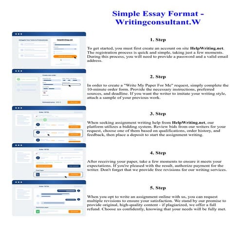 Simple Essay Format - Writingconsultant.W