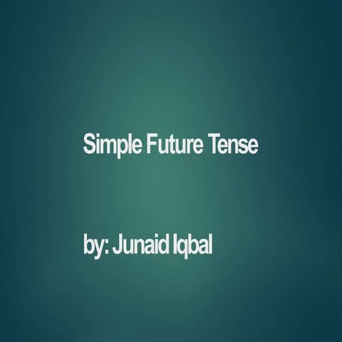 Simple future tense/ Future indefinite tense 