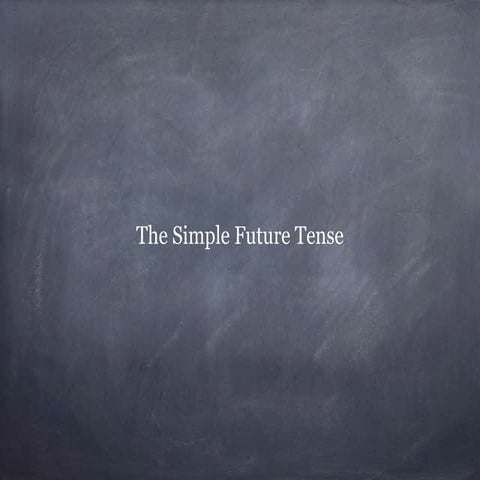 Simple future tense