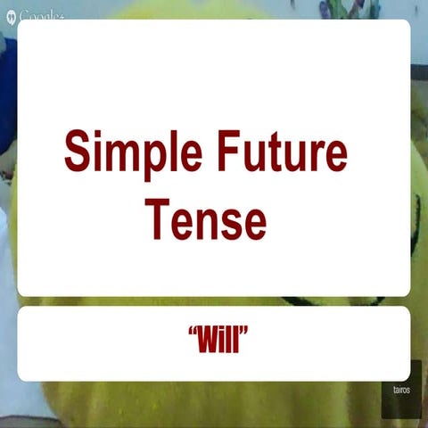 Simple future tense