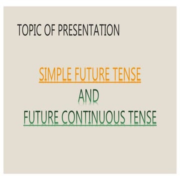 Simple future tense