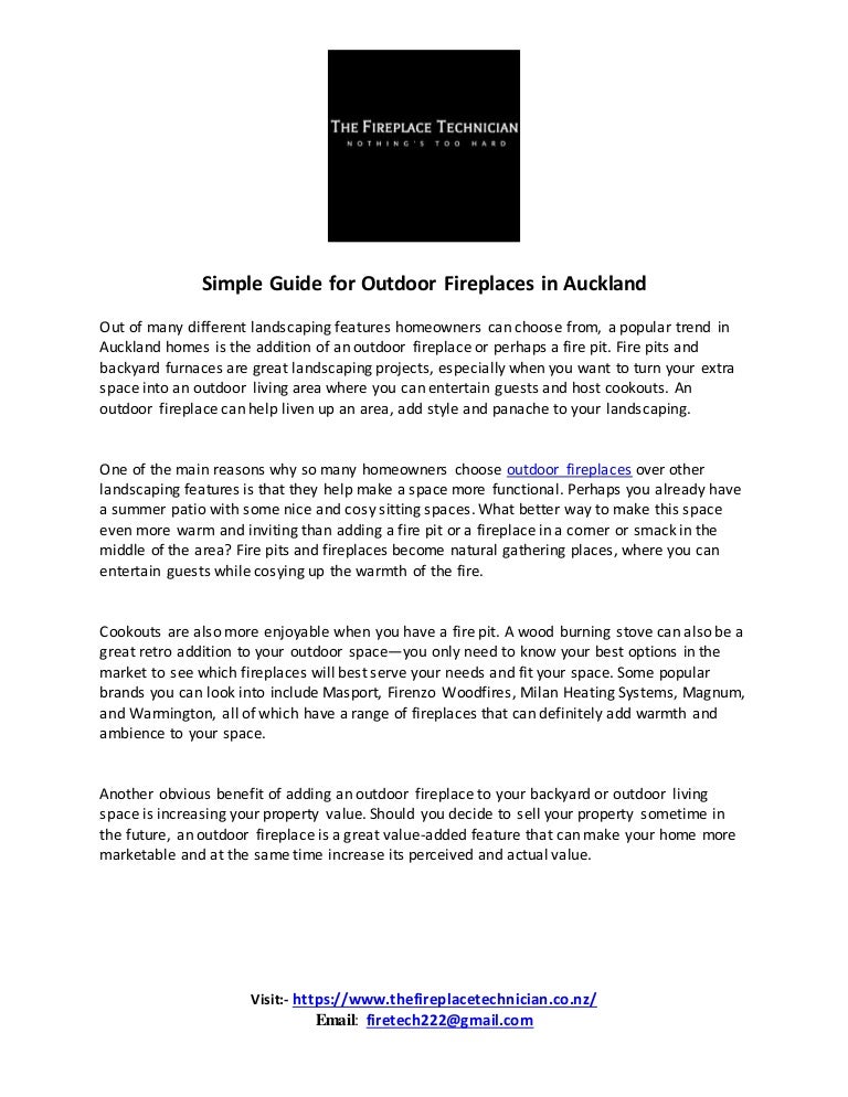 Simple Guide For Outdoor Fireplaces In Auckland