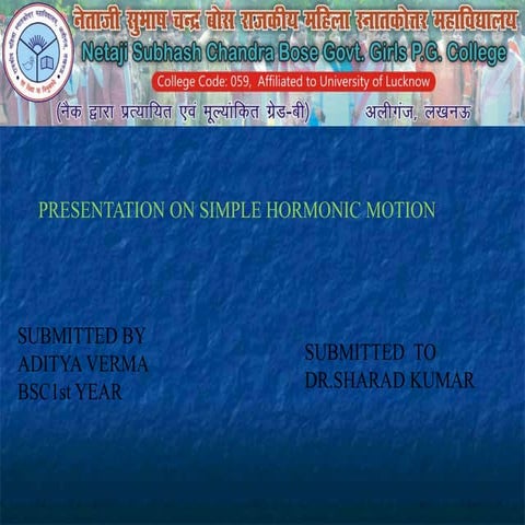 Simple hormonic motion