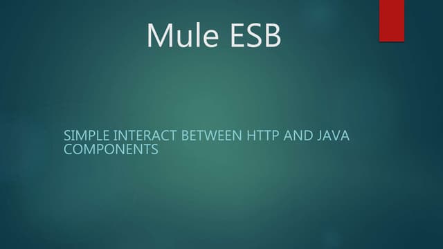 Simple interact between http and java components