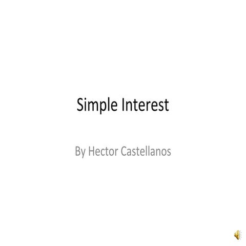 Simple interest | PPTX