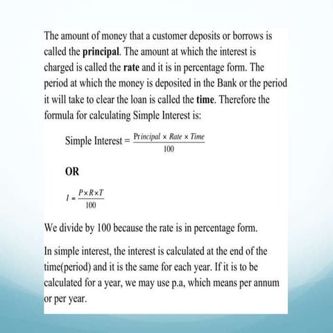 Simple interest | PPT