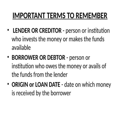 SIMPLE INTEREST - GENERAL MATHEMATICS (MELCS aligned)