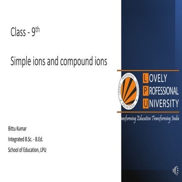 simple ions and compound ions