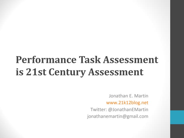 Simple k12 performance task assessment