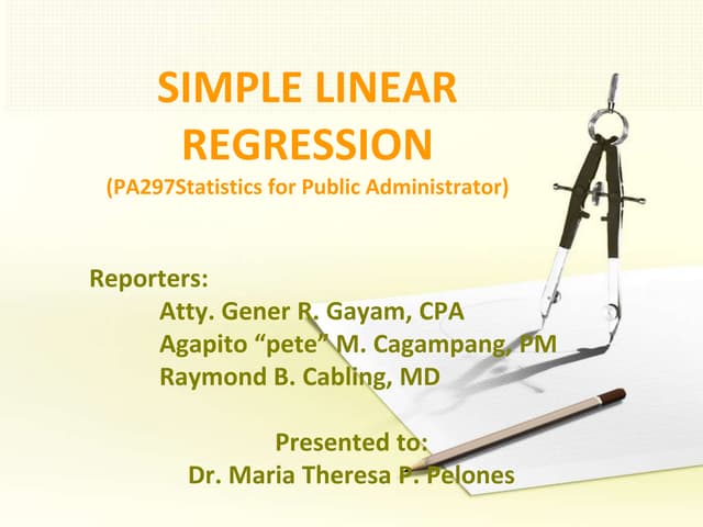 Simple linear regression