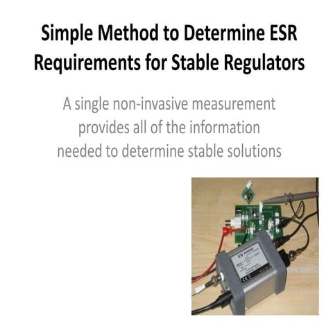 Simple Method To Determine Esr Requirements For Stable