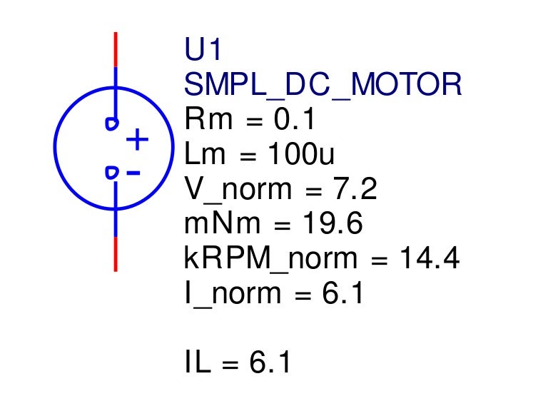 Simple model dc motor 20130001 p spice picture