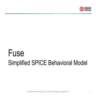 Simple model of Fuse(PSpice)