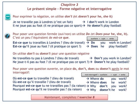 Grammaire anglaise : les 2 presents | PPT