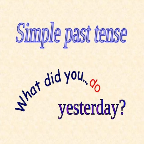 Basic intructions to form Simple past
