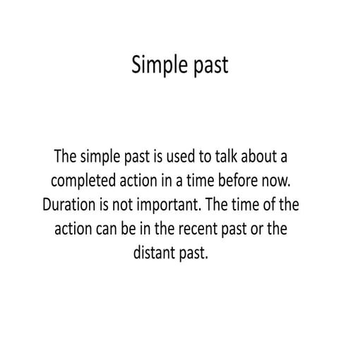 Simple past