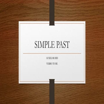 Simple past