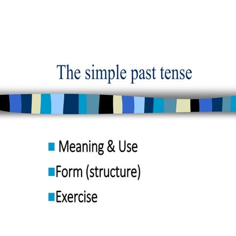 Simple Past uso y estructura del uso del tiempo