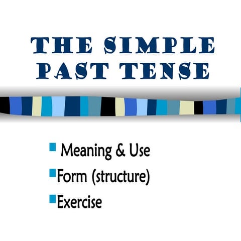 Simple Past lesson for Sixth Grade Learners