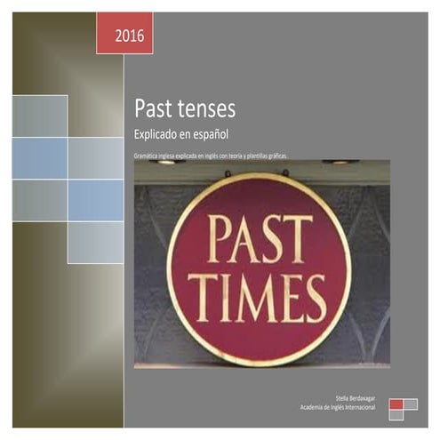 Past Tense in English explained in Spanish