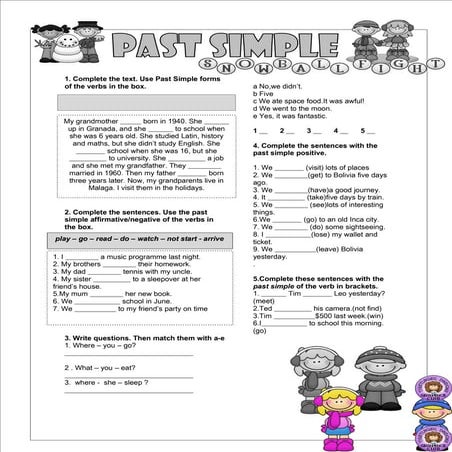 Simple past  clase 5to