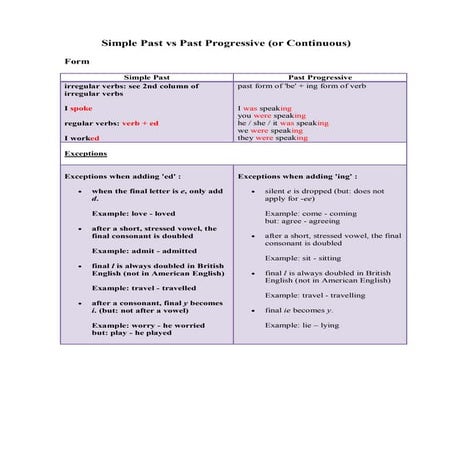 Simple past past continuous