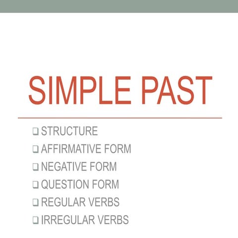 Talking about past events 