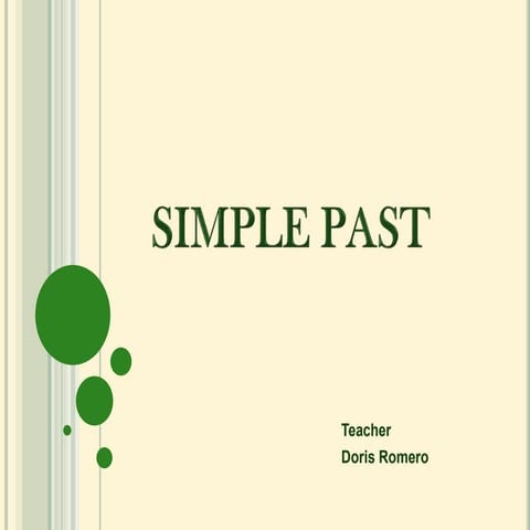 Simple past presentation in english