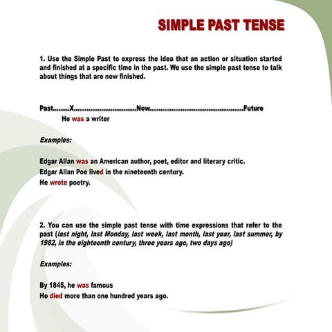 Simple past tense