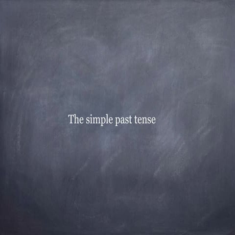 Simple past tense