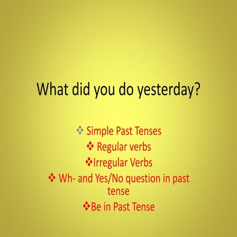 Simple past tense