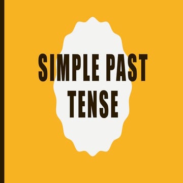 Simple past tense