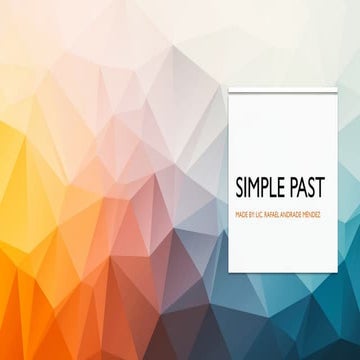 SIMPLE PAST TENSE USING REGULAR AND IRREGULAR VERBS | PPTX
