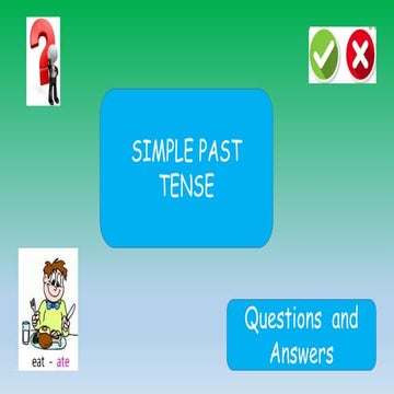 Simple past tense  questions and answers