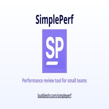 Performance review tool for small teams - SimplePerf | PPTX
