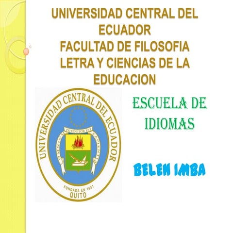 ESCUELA DE IDIOMAS BELEN IMBA Simple present