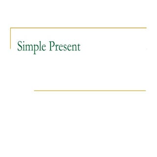 Simple present