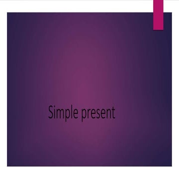 Simple present 
