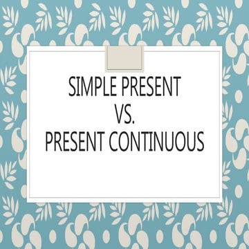 Simple present
