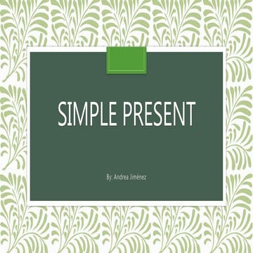 Simple present