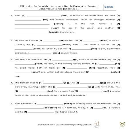 Simple present or present continuous1