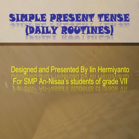 Simple present and Present Progressive | PPTX