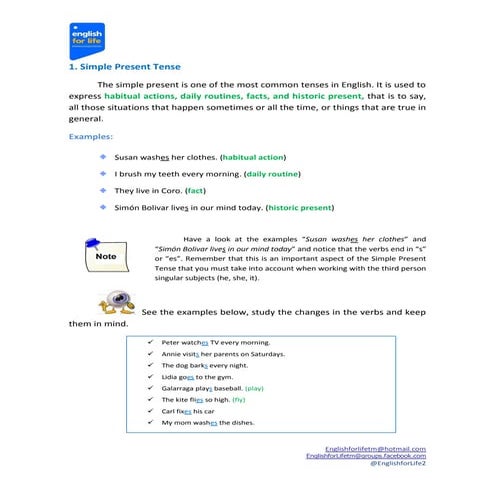 Simple Present Tense