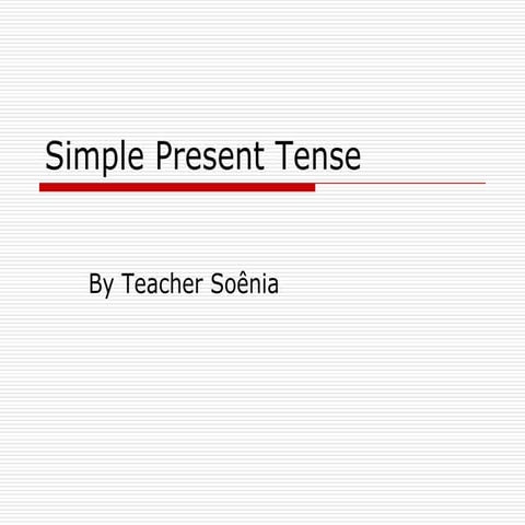 Simple Present Tense | PPT